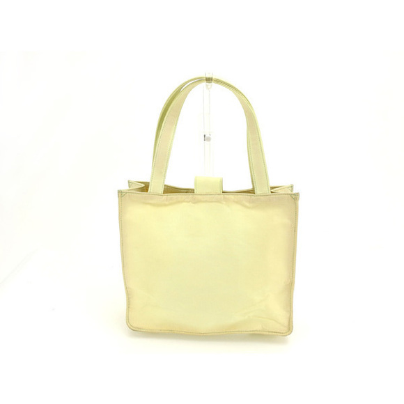 Chanel Button Logo Bag Yellow Tote With Mark Here - Picture 1 of 5